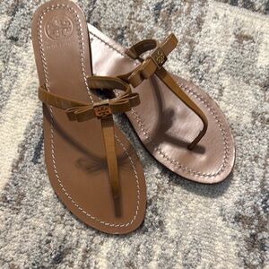 Tory Burch Brown Leather Sandals
